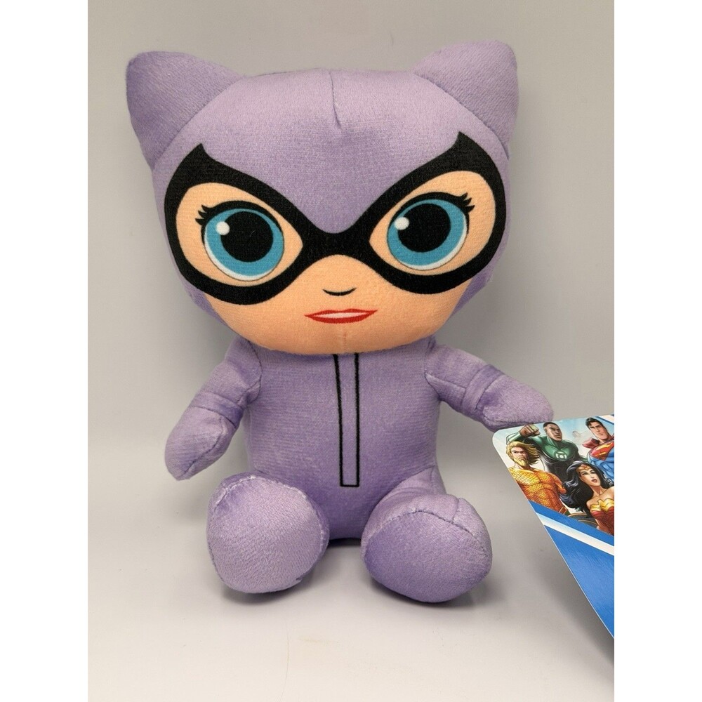 DC Comics Catwoman Purple Plush 7” Toy Factory Big Head Justice League NWT